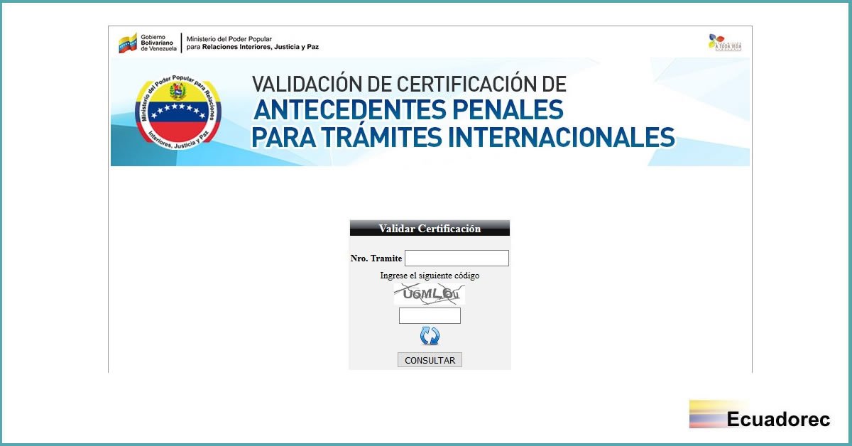 certificacion internacional mijp gob ve